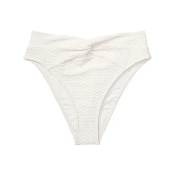 Victoria's Secret PINK Mix & Match High-Waist Twist Cheeky Bikini Bottom/CW Swimming Shorts Women's Coconut White