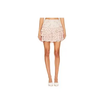 LOVESHACKFANCY Casual Short Skirts Women's Pink