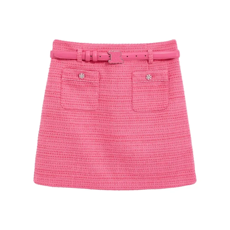 Bebe Casual Short Skirts Women's Rose Red-0