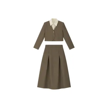 VIMLY Skirt Set Women's Tea Brown