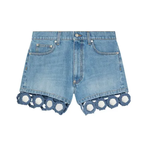 Stella McCartney Summer Mirrors High waisted Denim Shorts