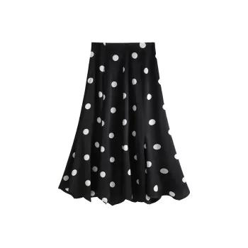 SUBEN Casual Long Skirts Women's Black