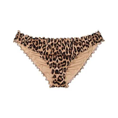 Victoria's Secret PINK Mix & Match Ruffle Cheeky Bikini Bottom/Leopard Swimming Shorts Women's Leopard Print