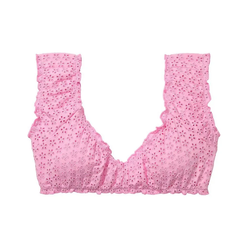Victoria's Secret PINK BY FRANKIES BIKINIS HUDSON EYELET BIKINI TOP / PSE Bikini Women's Pink-0