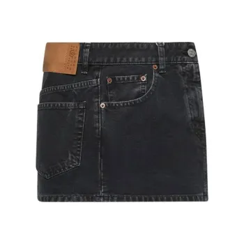 MM6 Maison Margiela Casual Short Skirts Women's Dark Gray