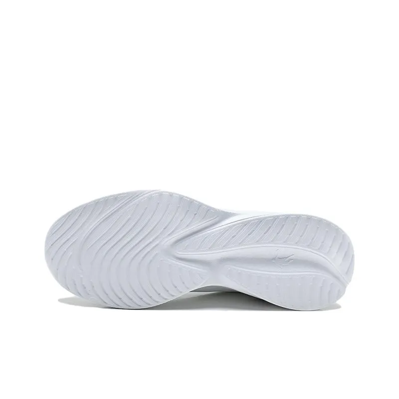 QIAODAN Anti Slip Wear Resistant Low Top Casual Running Shoes Men's White Blue-5