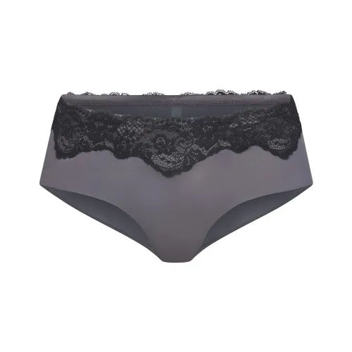 SKIMS LACE SWIM CHEEKY HIPSTER Swimming Shorts Women's GUNMETAL/Bronze