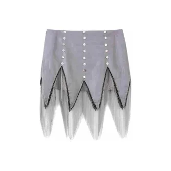 SAPIC OFFICIAL Casual Short Skirts Women's Gray Purple