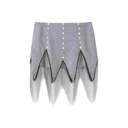 SAPIC OFFICIAL Casual Short Skirts Women's Gray Purple