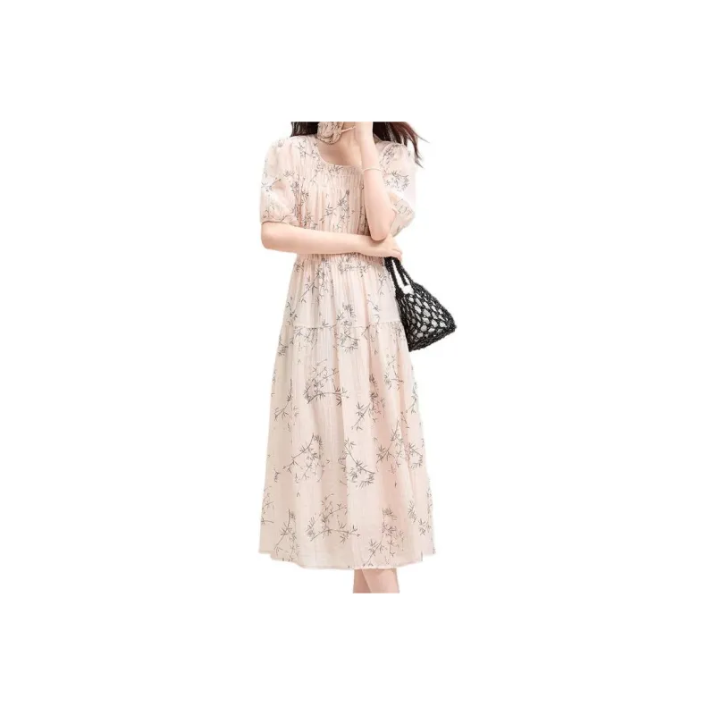 Emodues Casual Long Skirts Women's Pink-0