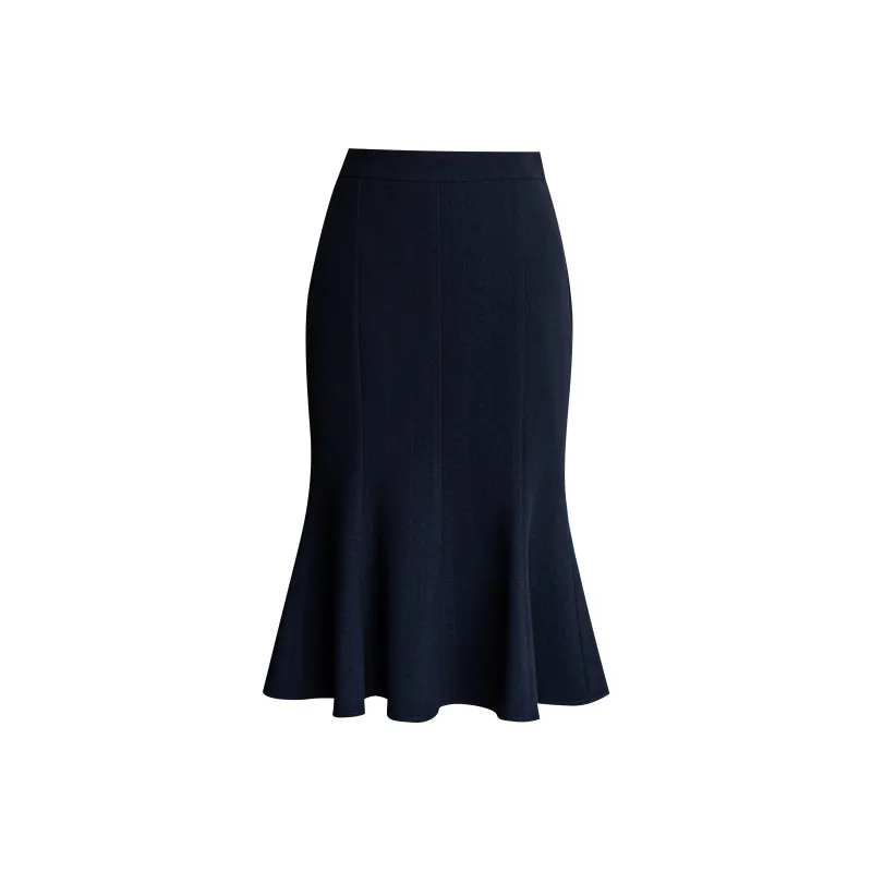 ROEYSHOUSE Casual Long Skirts Women's Navy Blue-0