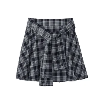 Fstudio Casual Short Skirts Women's Navy Blue