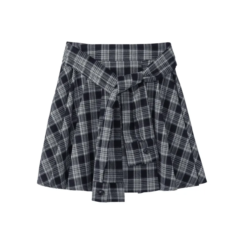 Fstudio Casual Short Skirts Women's Navy Blue-0