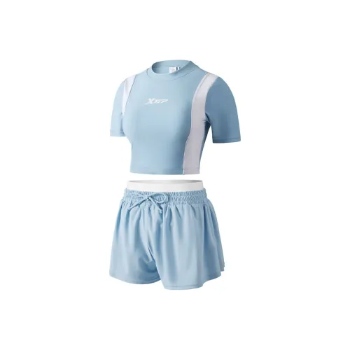 XTEP Two Piece Swimsuits Women's Blue