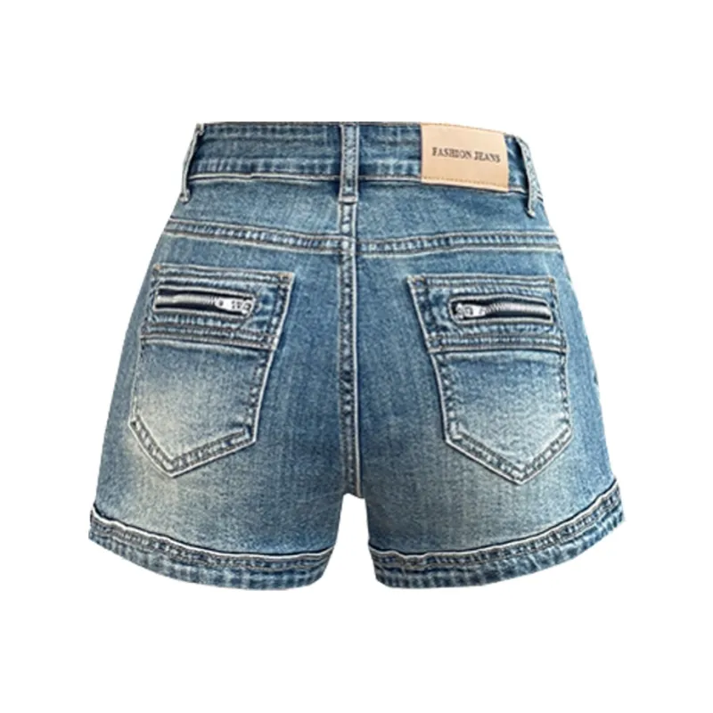 Concubine Zhu Denim Shorts Women's Black-5