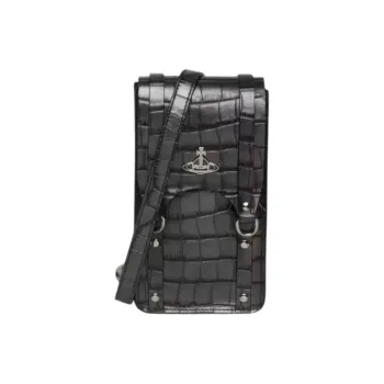 Vivienne Westwood Leather Cell Phone Pouch Women's Dark Blue
