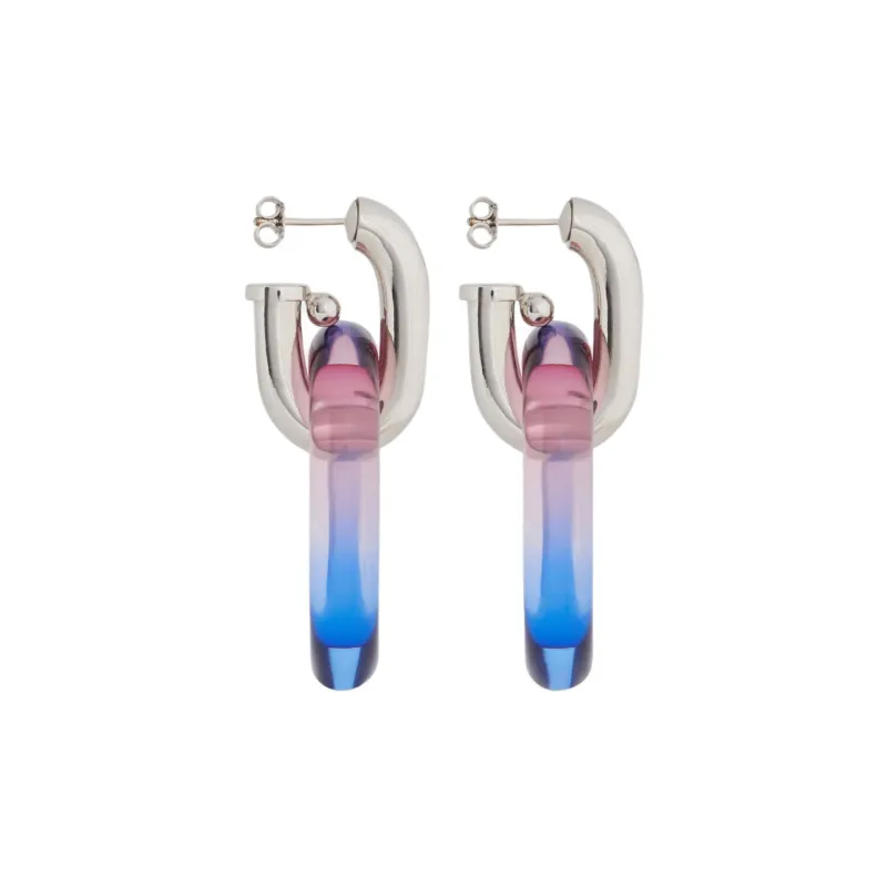 Paco Rabanne Xl Link Oversized Tie Dye Earrings-2