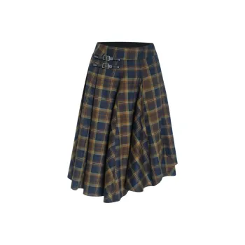 Little Pull Casual Short Skirts Women's Plaid