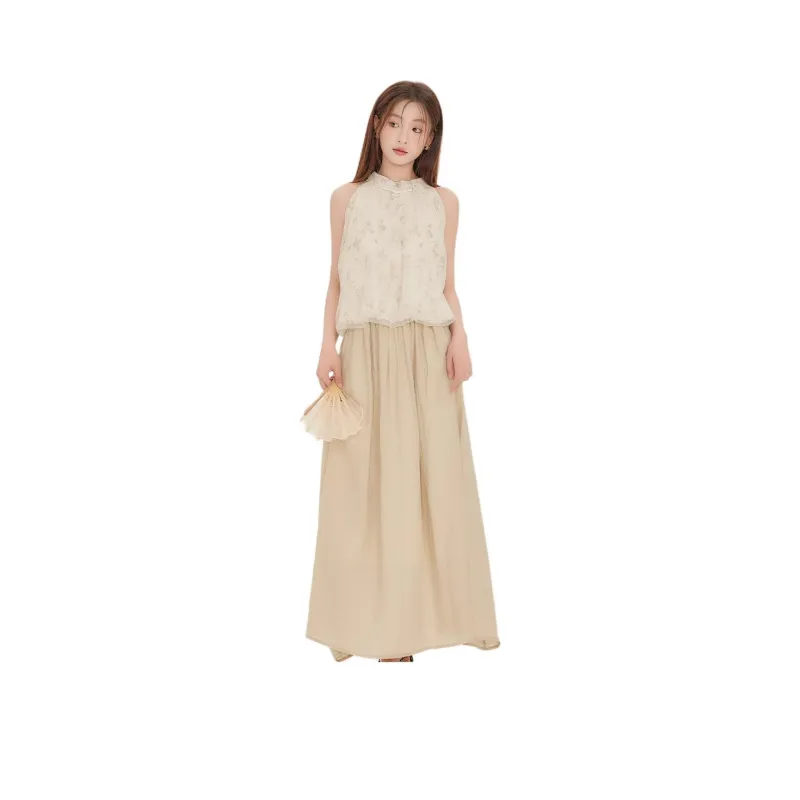 HUASJ Casual Long Skirts Women's Khaki Green-0