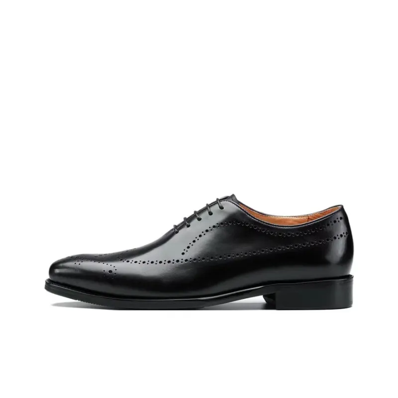 Bansley Dress Shoes Unisex Low Top Black-0