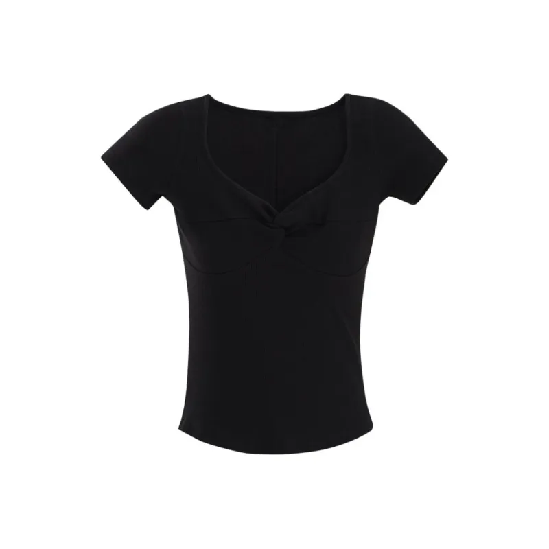 Wen Shan T Shirts Women's Black-0