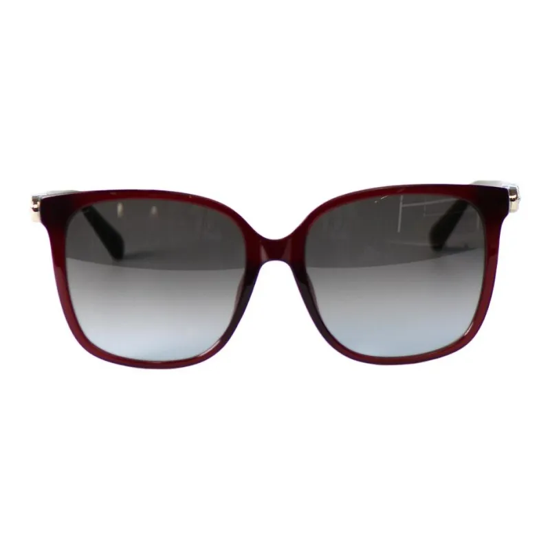 FERRAGAMO Plate And Metal Square Sunglasses Unisex Red-1