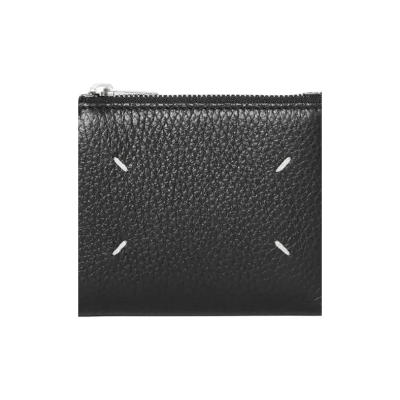Maison Margiela Leather Card Holder Men's Black-1