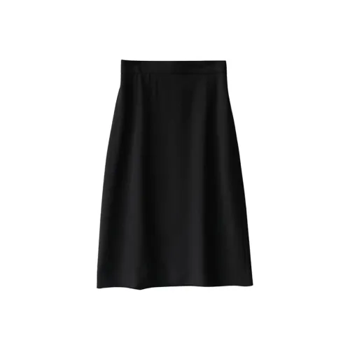 SHALLOW STREAMS Casual Long Skirt Women's Black