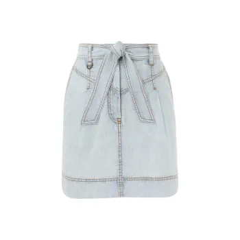 Zimmermann SS24 Denim Short Skirts Women's Blue Smoke