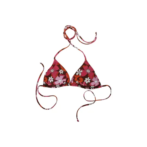 MC2 Saint Barth Floral Printed Triangle Bikini Top