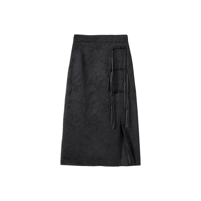 TOUCH Casual Long Skirts Women's Black-0