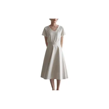 SHALLOW STREAMS Casual Long Skirt Women's Gardenia White