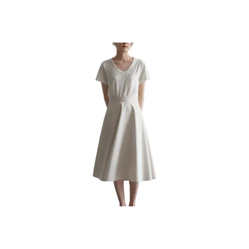SHALLOW STREAMS Casual Long Skirt Women's Gardenia White