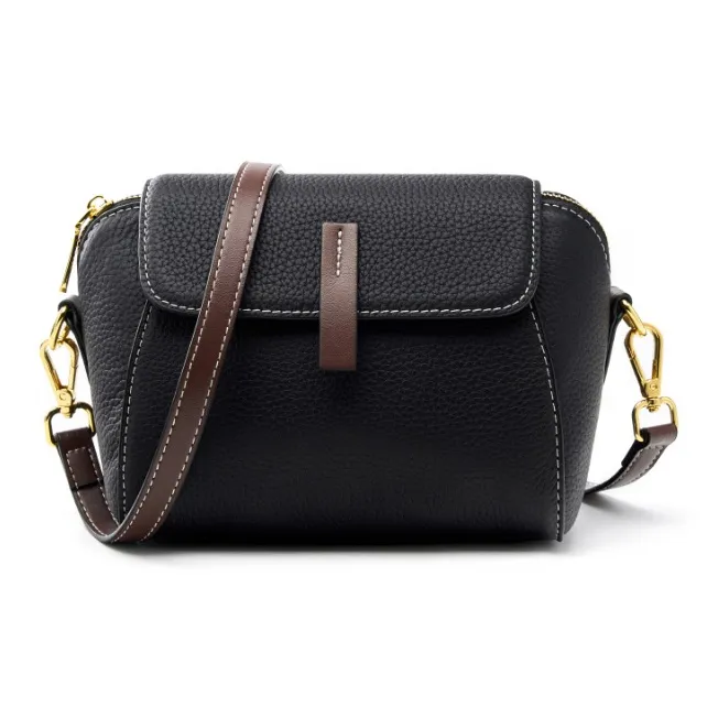 VANDEE Cow Leather Crossbody One Shoulder Dome Bag, Small Square Bag Small Size Women's Multicolor-10