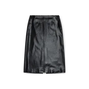 DIESEL O Rion Faux leather Midi Skirt