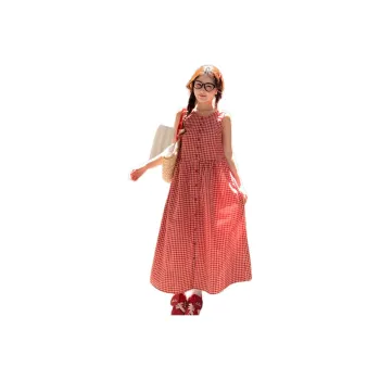 SUSANSAN Slip Dresses Women's Red Plaid