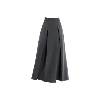 ZAVK Spring And Summer Casual Long Skirts Women's Concrete Gray