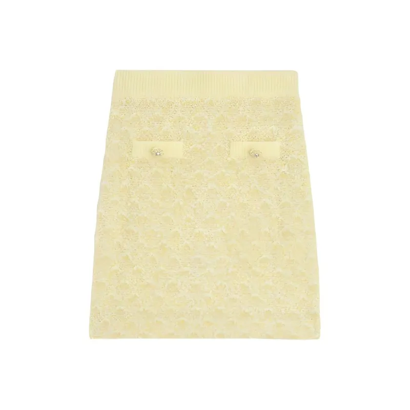 Bebe Casual Short Skirts Women's Yellow-0