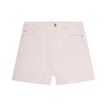 GANNI SS24 Denim Shorts Women's Light Purple