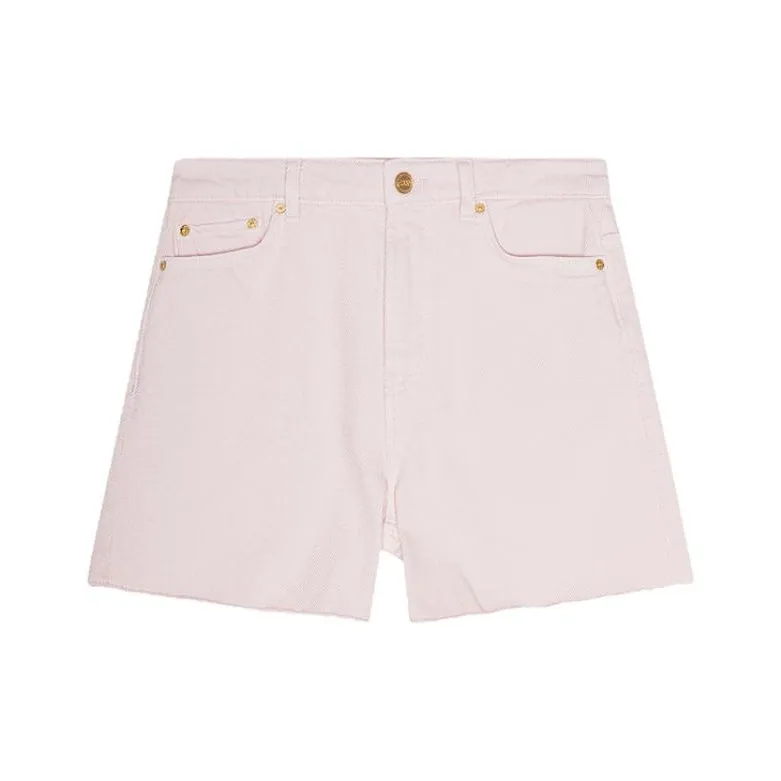 GANNI Raw cut Denim Shorts-0