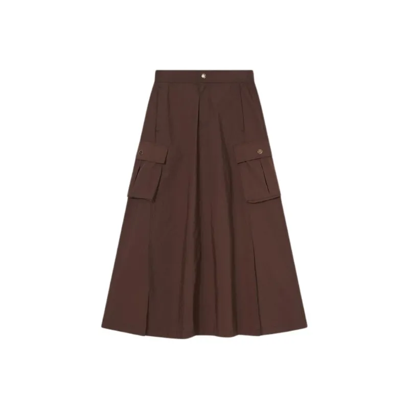Goodland Casual Long Skirts Women's Dark Coffee-0