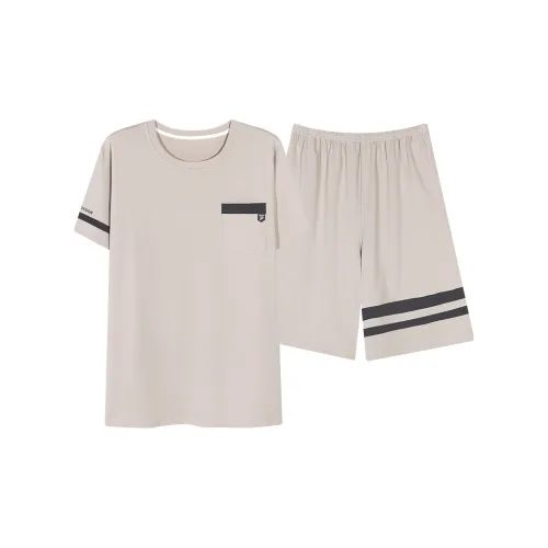 Floating Light Islands Pajama Set Men's Tea Brown