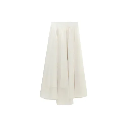 Double Seventh Casual Long Skirts Women's Apricot