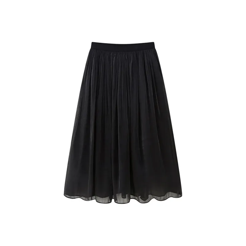 Juden Choi Casual Long Skirt Women's White-17