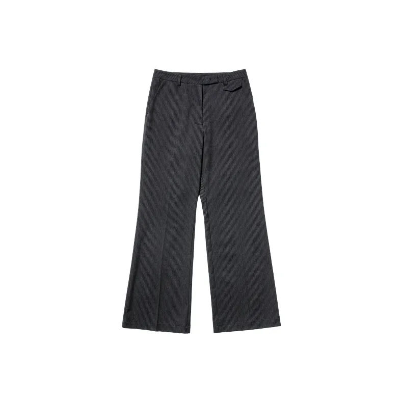 UNRETRO Suit Trousers Women's Dark Gray Stripes-0