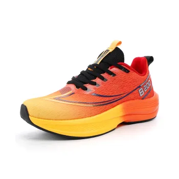 BIANSULONG Running Shoes Men Low Top Fiery Orange