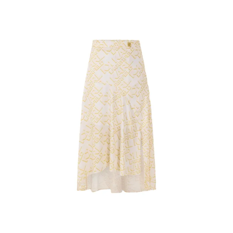 KARL LAGERFELD SS24 Casual Long Skirt Women's Yellow-0