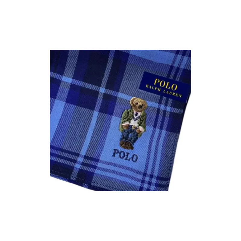 Polo Ralph Lauren Cotton Silk Scarves Unisex Blue-1