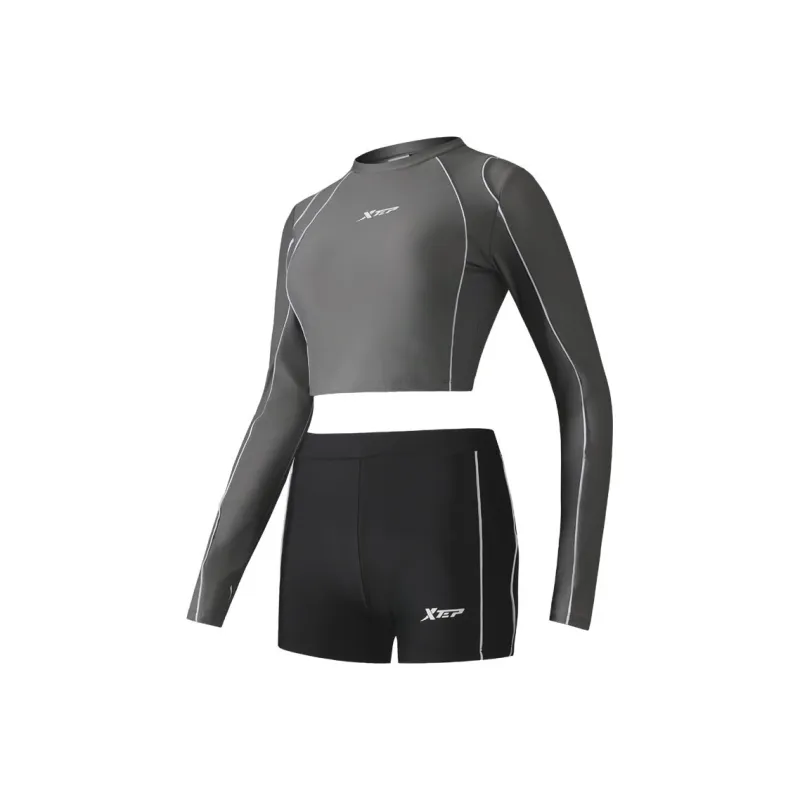 XTEP Two Piece Swimsuits Women's Gray-0
