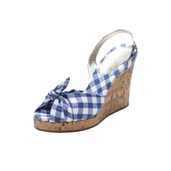 INES DE LA FRESSANGE Yvette One Strap Sandals Women's Blue White